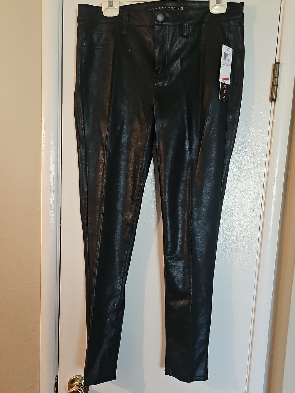 NWT Tinseltown Black High-Shine Faux Leather Pants